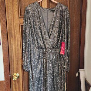 Sequin Long Sleeve Party Dress